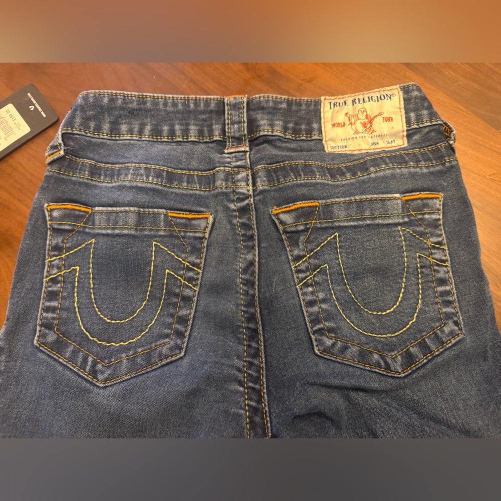 True Religion Indigo Jeans with Contrast Stitching